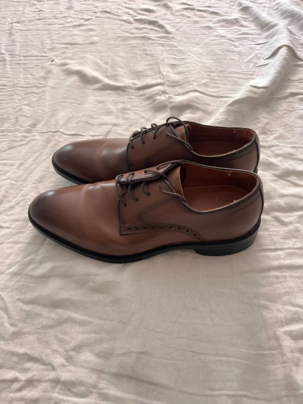 Johnston & Murphy Ronan Plain Toe Full Grain Dress Shoes